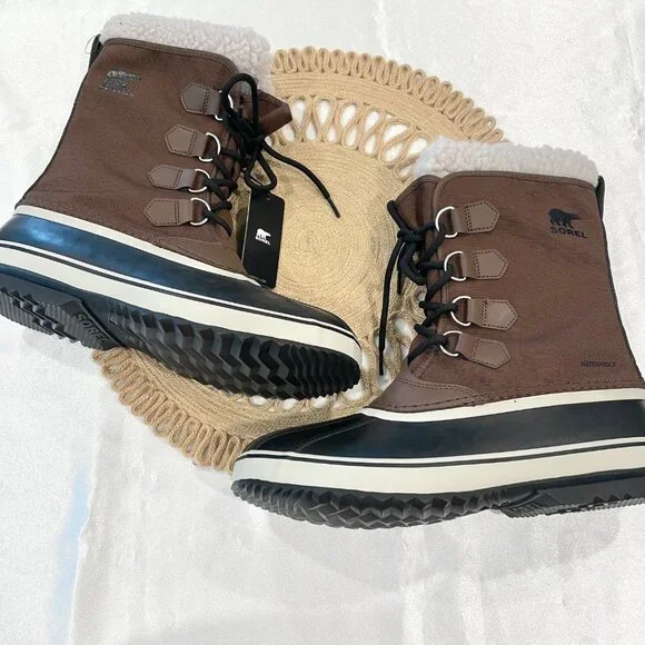 NWT Sorel Caribou Men's Waterproof Boot Bruno Brown Size 10.5 - Picture 2 of 11